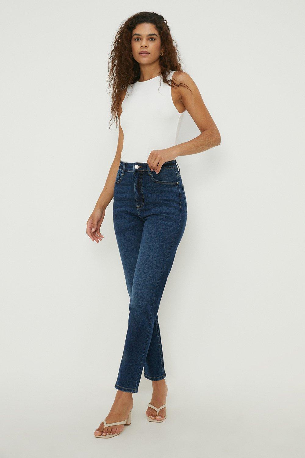 Women’s Tall Slim Mom Jeans - indigo - 8