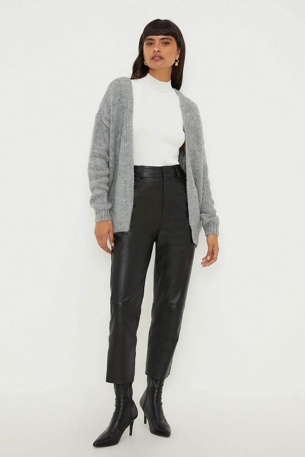 Women’s Chunky Knit Oversized Batwing Cardigan - grey - M/L