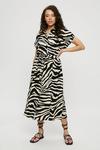 Dorothy Perkins Zebra Short Sleeve Midi Shirt Dress thumbnail 2
