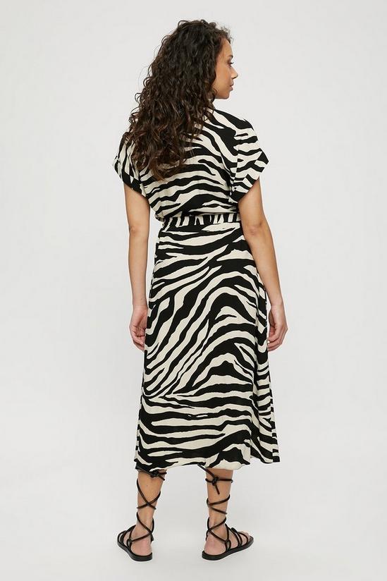 Dorothy Perkins Zebra Short Sleeve Midi Shirt Dress 3