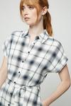 Dorothy Perkins Ivory Check Short Sleeve Midi Shirt Dress thumbnail 4
