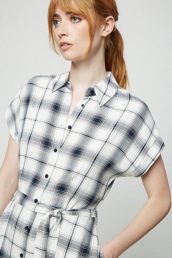 Dorothy Perkins Ivory Check Short Sleeve Midi Shirt Dress 4