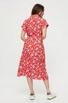 Dorothy Perkins Petite Red Floral Shirt Dress thumbnail 3