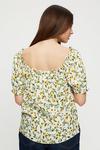 Dorothy Perkins Petite Ivory Floral Square Neck Top thumbnail 3