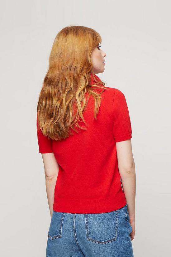Dorothy Perkins Red Polo Neck Tee 3