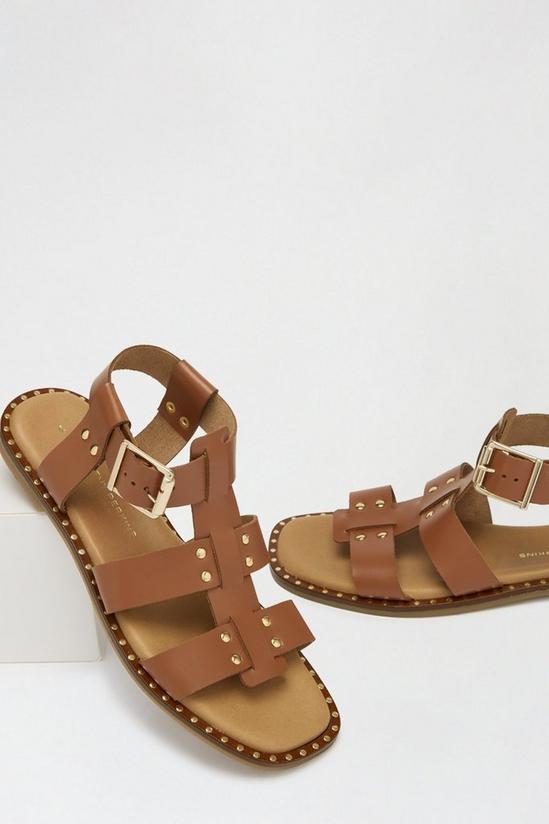 Dorothy Perkins Tan Leather Jacey Stud Gladiator Sandal 3