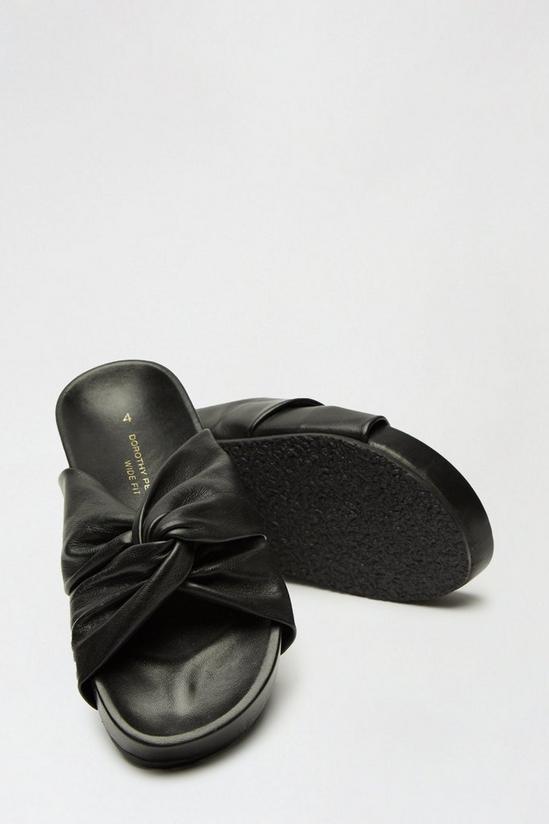 Dorothy Perkins Black Leather Javine Twist Sandal 3