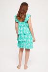 Dorothy Perkins Petite Green And White Floral Tiered Dress thumbnail 3