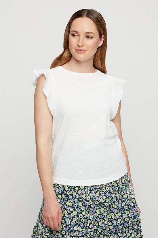 Dorothy Perkins White Cotton Frill Top 1