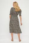 Dorothy Perkins Leopard Shirred Waist Midi Dress thumbnail 3