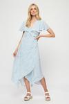 Dorothy Perkins Blue Ditsy Wrap Midi Dress thumbnail 2