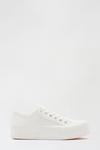 Dorothy Perkins White Neptune Flatform Lace Up Trainers thumbnail 1