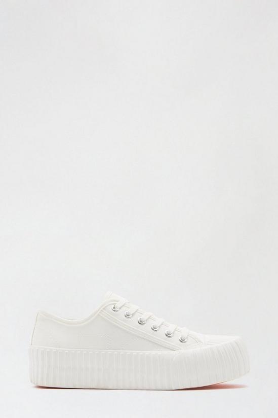 Dorothy Perkins White Neptune Flatform Lace Up Trainers 1