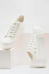 Dorothy Perkins White Neptune Flatform Lace Up Trainers thumbnail 3