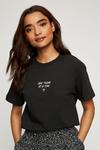 Dorothy Perkins Petite Black One Thing At A Time Tee thumbnail 1