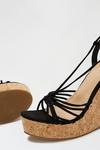Dorothy Perkins Black Remy Ankle Tie Wedge thumbnail 4