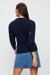 Dorothy Perkins Navy Floral Embroidered Cardigan thumbnail 3