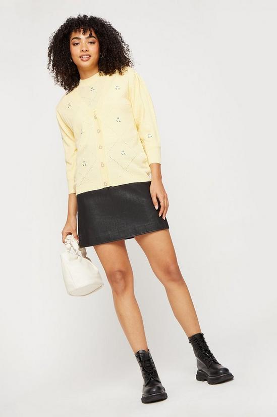 Dorothy Perkins Yellow Embroidered Floral Tee 2