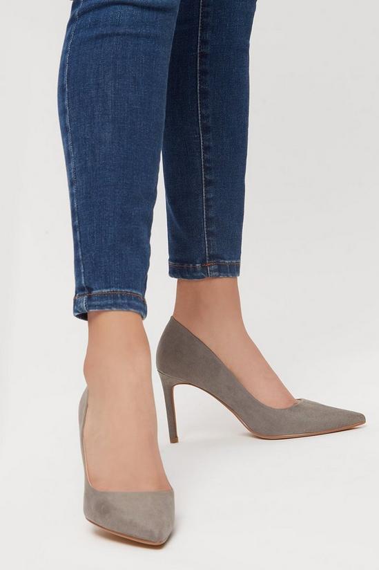 Dorothy Perkins Grey Dash Pointed Court Shoe 4
