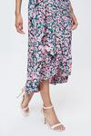 Dorothy Perkins Tall Pink & Green Floral Wrap Skirt thumbnail 4