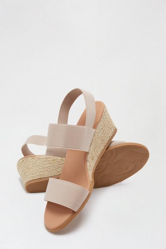 Dorothy Perkins Blush Relle Double Elastic Strap Wedge 3
