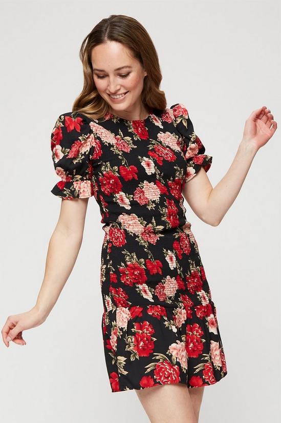 Dorothy Perkins Floral Shirred Mini Dress 1