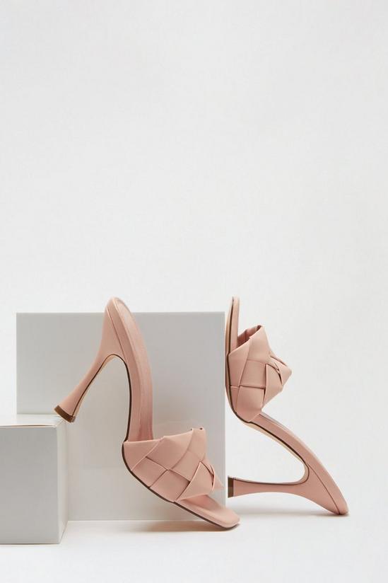 Dorothy Perkins Wide Fit Blush Stella Woven Heeled Mule 3