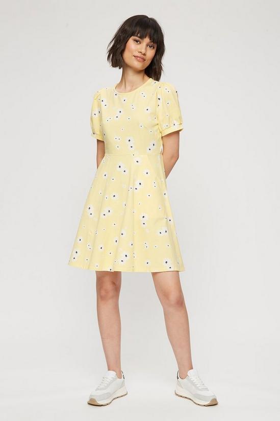 Dorothy Perkins Petite Yellow Ditsy Fit And Flare Dress 2