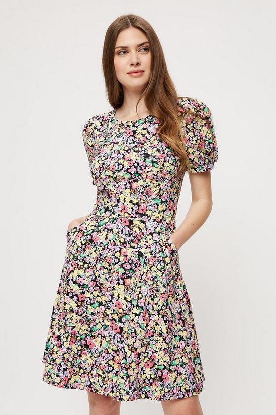 Dorothy Perkins Tall Pink Floral T-shirt Dress 1
