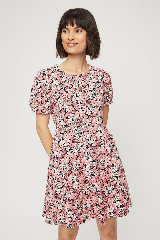Dorothy Perkins Petite Multi Floral Fit And Flare Dress 1