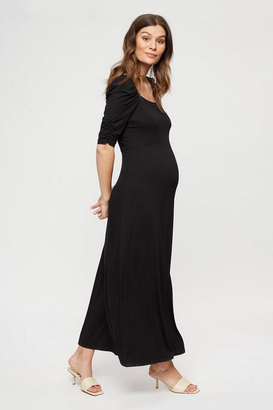 Dorothy Perkins Maternity Black Short Sleeve Midi Dress 1