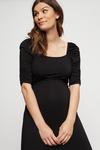 Dorothy Perkins Maternity Black Short Sleeve Midi Dress thumbnail 4