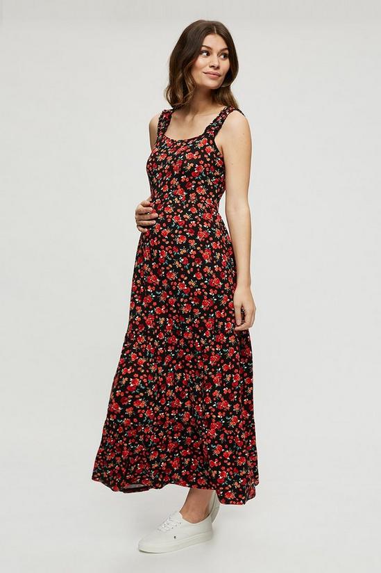 Dorothy Perkins Maternity Red Ditsy Tiered Maxi Dress 2