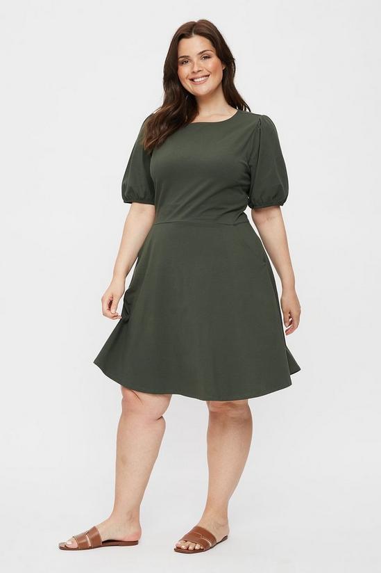 Dorothy Perkins Curve Khaki Short Sleeve T-shirt Dress 2