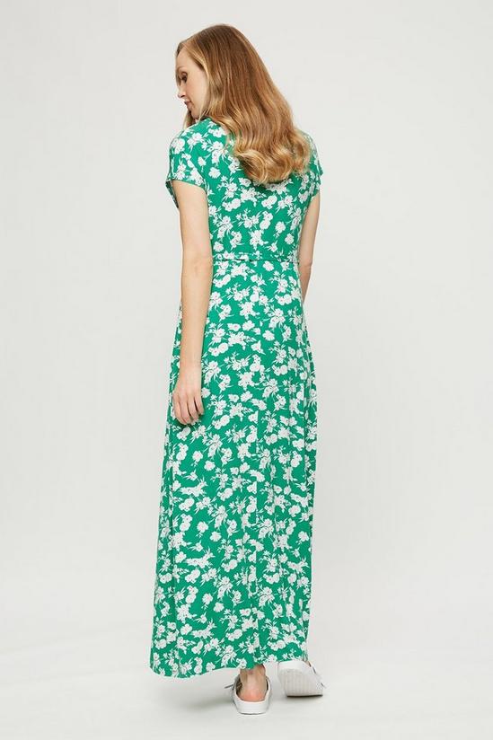 Dorothy Perkins Maternity Green Ditsy Short Sleeve Maxi Dress 3
