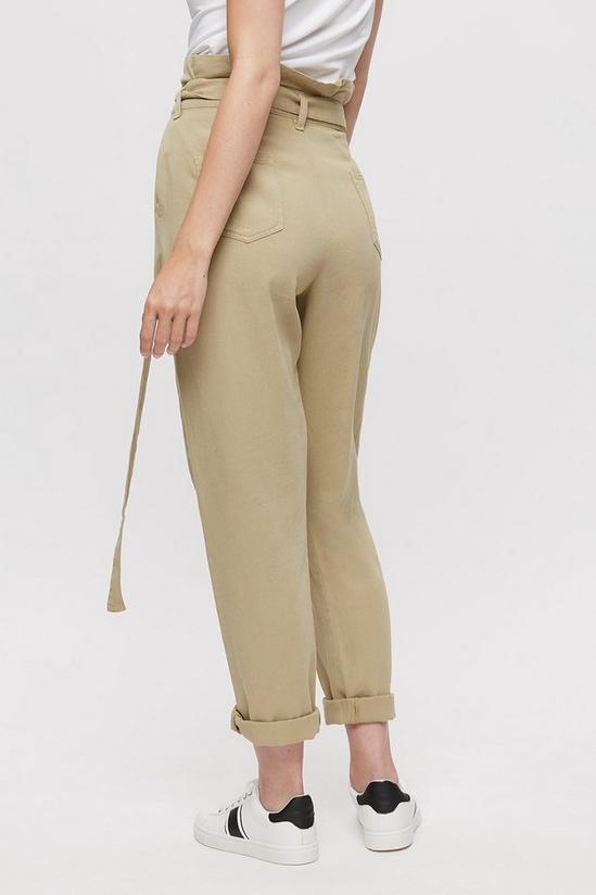 Dorothy Perkins Stone Casual Paper Bag Trousers 3