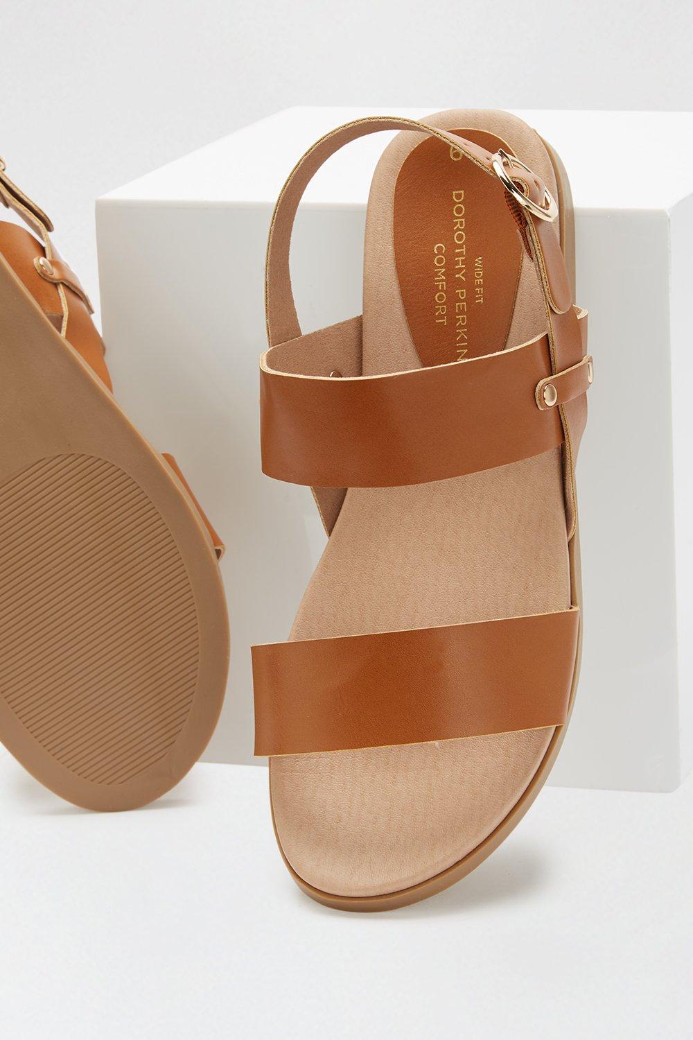 Sandals Wide Fit Tan Comfort Forever Sandal Dorothy Perkins