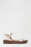 Dorothy Perkins Wide Fit White Comfort Fruitie Flatform thumbnail 1