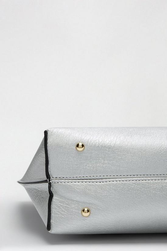 Dorothy Perkins Metallic Silver Shopper Bag 2