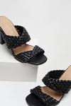 Dorothy Perkins Black Sumbai Weave Strap Block Heel thumbnail 3