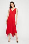 Dorothy Perkins Red Pleated Midi Dress thumbnail 2