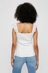 Dorothy Perkins Tall White Shirred Body Broderie Frill Top thumbnail 3
