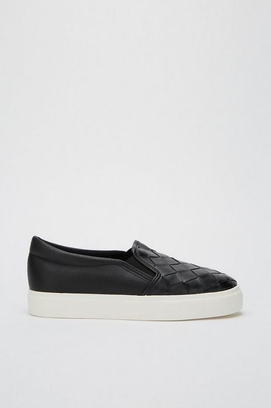 Dorothy Perkins Wide Fit Black Iva Woven Trainers 2