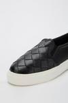 Dorothy Perkins Wide Fit Black Iva Woven Trainers thumbnail 3