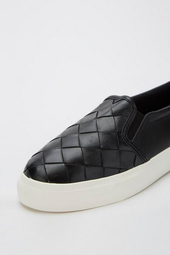 Dorothy Perkins Wide Fit Black Iva Woven Trainers 3