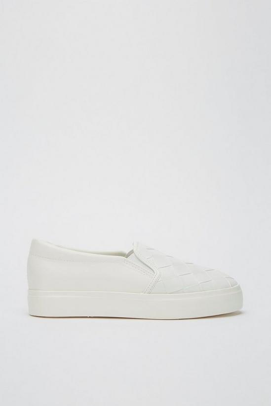 Dorothy Perkins Wide Fit White Iva Woven Trainers 2