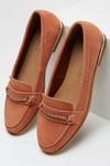 Dorothy Perkins Pink Leather Libby Chain Detail Loafer thumbnail 3