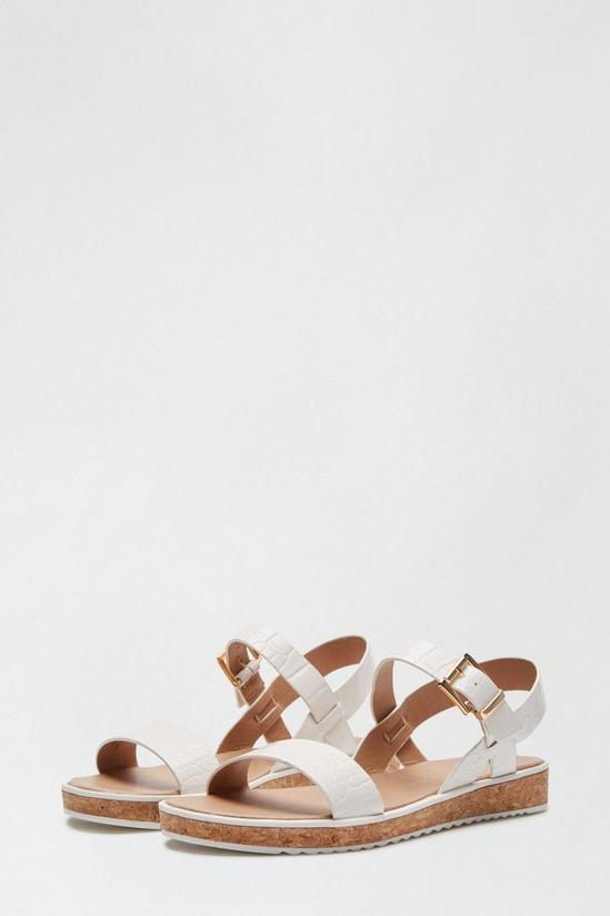 Dorothy Perkins Wide Fit White Felicity Two Part Sandal 2