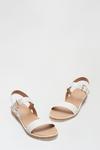 Dorothy Perkins Wide Fit White Felicity Two Part Sandal thumbnail 4