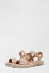 Dorothy Perkins Wide Fit Gold Felicity Two Part Sandal thumbnail 2